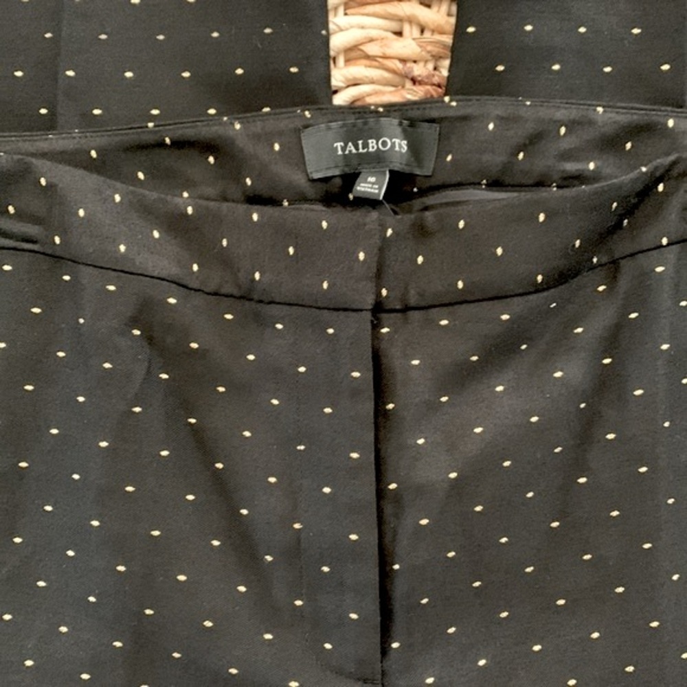 Talbots Gold Polka Dot Ankle Pant sz16 NWT - Picture 9 of 15